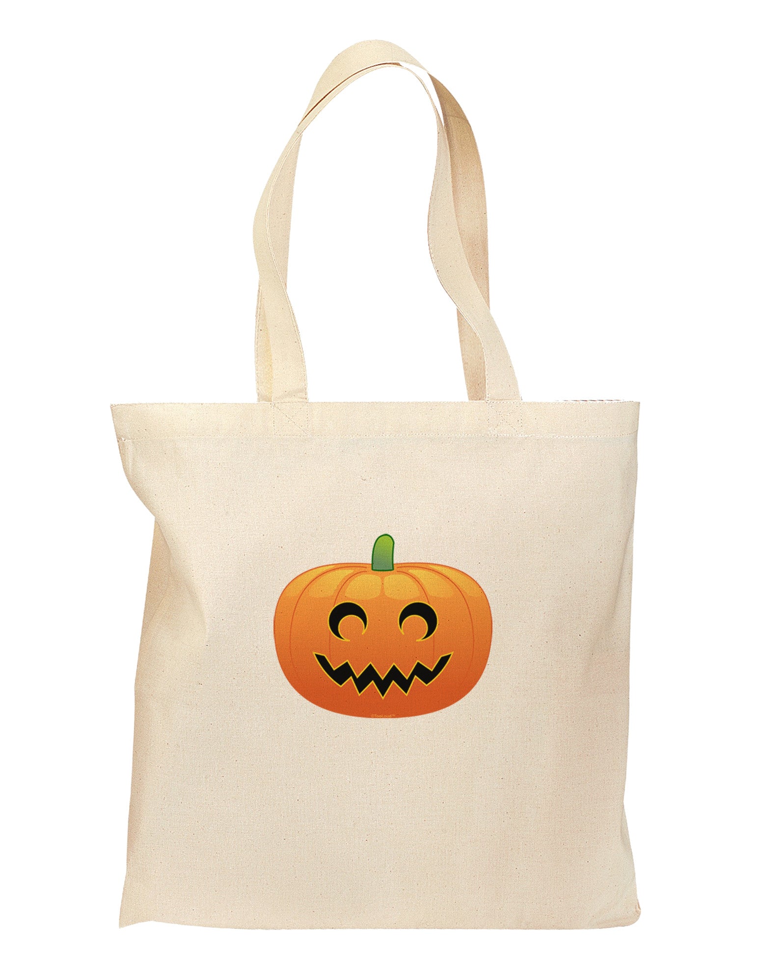 Jack-o-lantern Grocery Tote Bag-Grocery Tote-TooLoud-Natural-Medium-Davson Sales