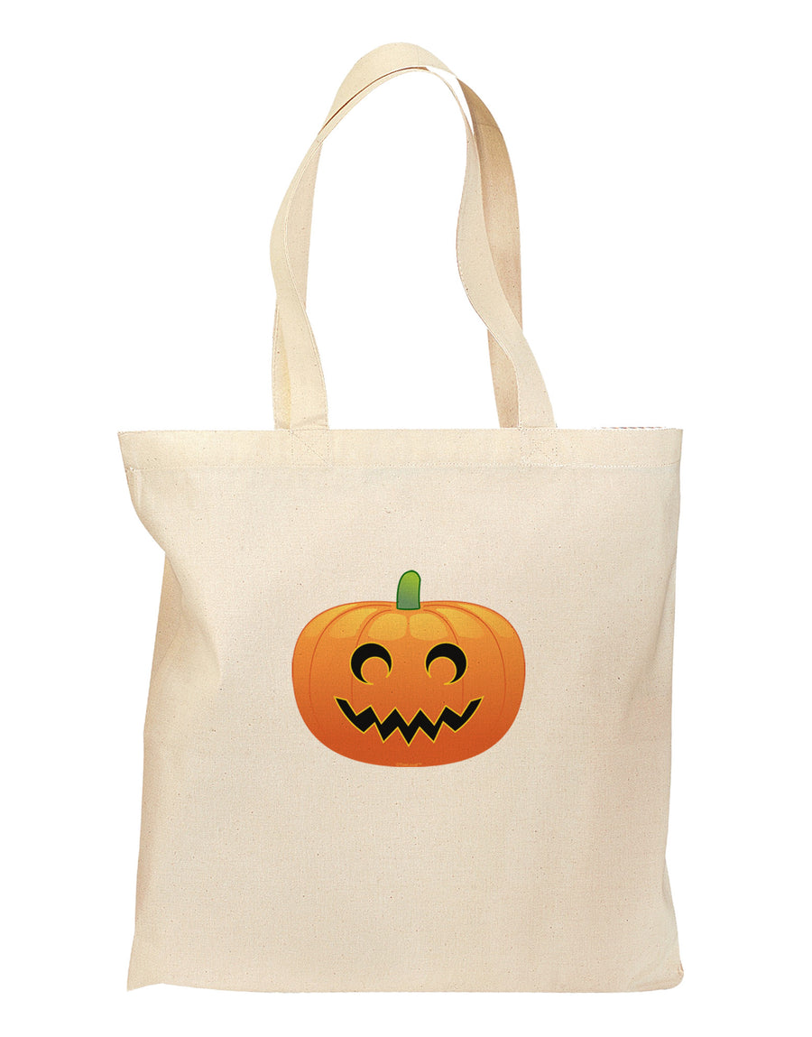 Jack-o-lantern Grocery Tote Bag-Grocery Tote-TooLoud-Natural-Medium-Davson Sales