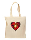 Water Droplet Heart Red Grocery Tote Bag by TooLoud-Grocery Tote-TooLoud-Natural-Medium-Davson Sales