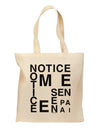 Notice Me Senpai Artistic Text Grocery Tote Bag-Grocery Tote-TooLoud-Natural-Medium-Davson Sales