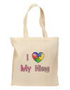 I Heart My Niece - Autism Awareness Grocery Tote Bag by TooLoud-Grocery Tote-TooLoud-Natural-Medium-Davson Sales