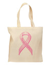 Pink Breast Cancer Awareness Ribbon - Stronger Everyday Grocery Tote Bag-Grocery Tote-TooLoud-Natural-Medium-Davson Sales