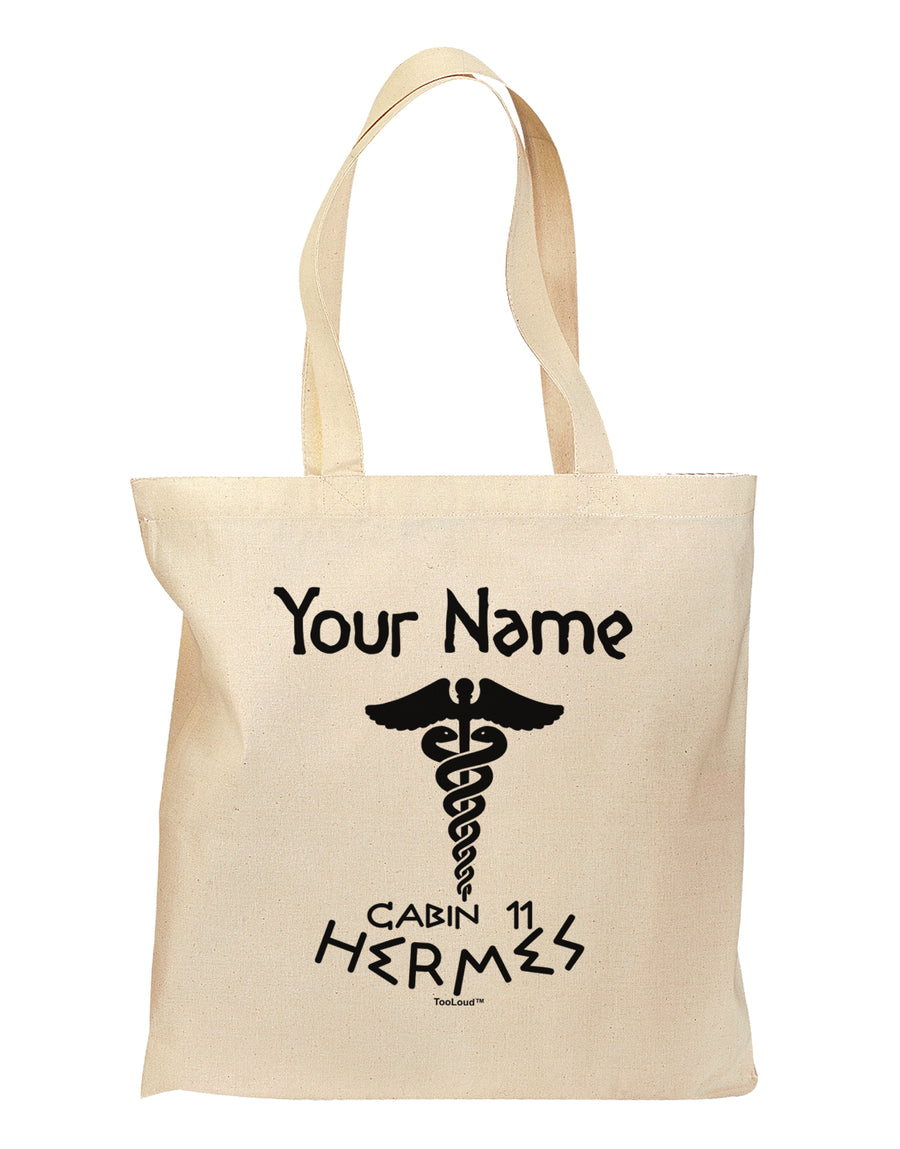 Personalized Cabin 11 Hermes Grocery Tote Bag by TooLoud-Grocery Tote-TooLoud-Natural-Medium-Davson Sales