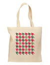 Christmas Red and Green Houndstooth Grocery Tote Bag-Grocery Tote-TooLoud-Natural-Medium-Davson Sales