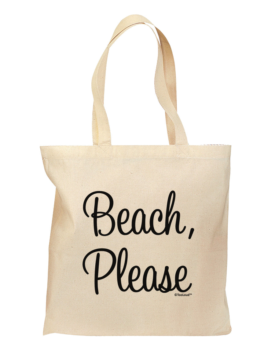 Beach Please Grocery Tote Bag-Grocery Tote-TooLoud-Natural-Medium-Davson Sales