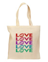 Colorful Love Kisses Grocery Tote Bag-Grocery Tote-TooLoud-Natural-Medium-Davson Sales