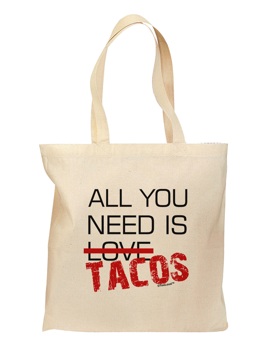 All You Need Is Tacos Grocery Tote Bag-Grocery Tote-TooLoud-Natural-Medium-Davson Sales
