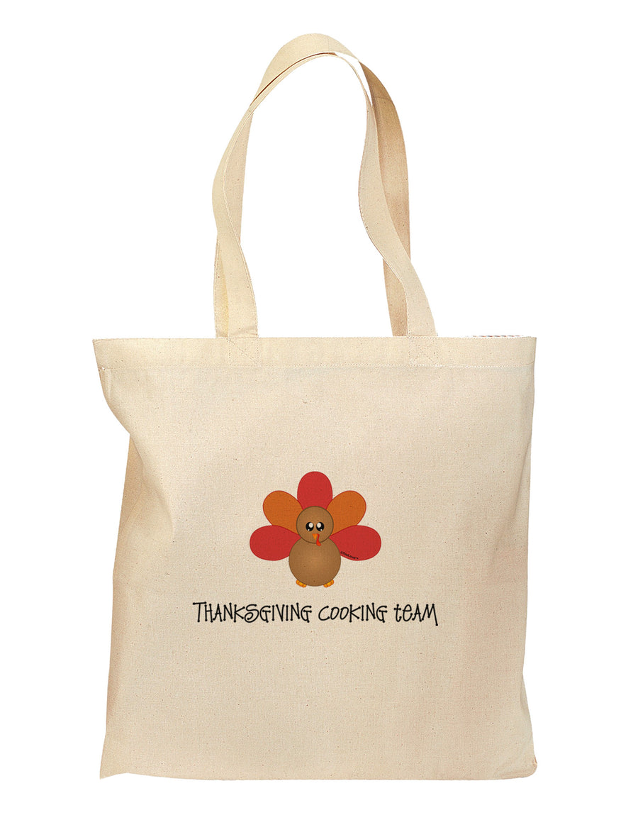 Thanksgiving Cooking Team - Turkey Grocery Tote Bag by TooLoud-Grocery Tote-TooLoud-Natural-Medium-Davson Sales