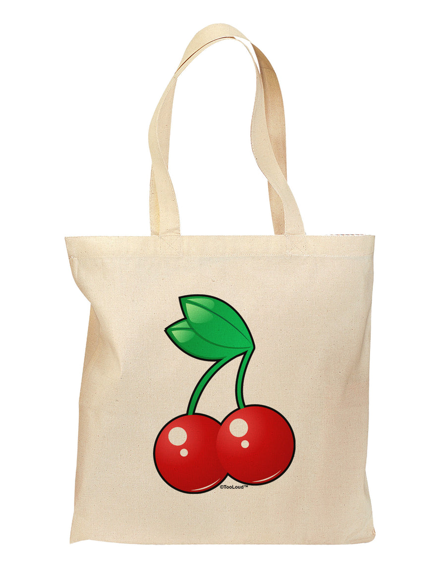 Cherries Grocery Tote Bag-Grocery Tote-TooLoud-Natural-Medium-Davson Sales