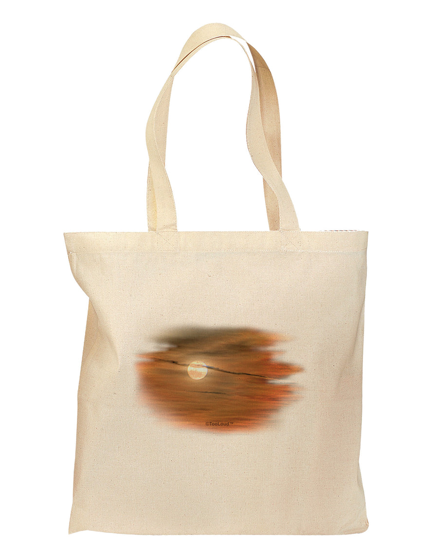 Hazy Moon Grocery Tote Bag - Natural-Grocery Tote-TooLoud-Natural-Medium-Davson Sales