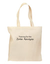 Training for the Zombie Apocalypse Grocery Tote Bag-Grocery Tote-TooLoud-Natural-Medium-Davson Sales