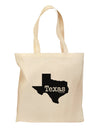 Texas - United States Shape Grocery Tote Bag by TooLoud-Grocery Tote-TooLoud-Natural-Medium-Davson Sales