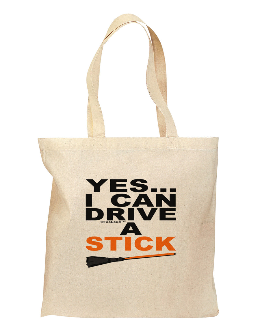 Drive Stick Orange Grocery Tote Bag-Grocery Tote-TooLoud-Natural-Medium-Davson Sales