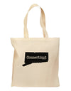 Connecticut - United States Shape Grocery Tote Bag-Grocery Tote-TooLoud-Natural-Medium-Davson Sales