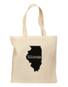 Illinois - United States Shape Grocery Tote Bag-Grocery Tote-TooLoud-Natural-Medium-Davson Sales