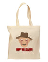 Scary Face With a Hat - Happy Halloween Grocery Tote Bag-Grocery Tote-TooLoud-Natural-Medium-Davson Sales