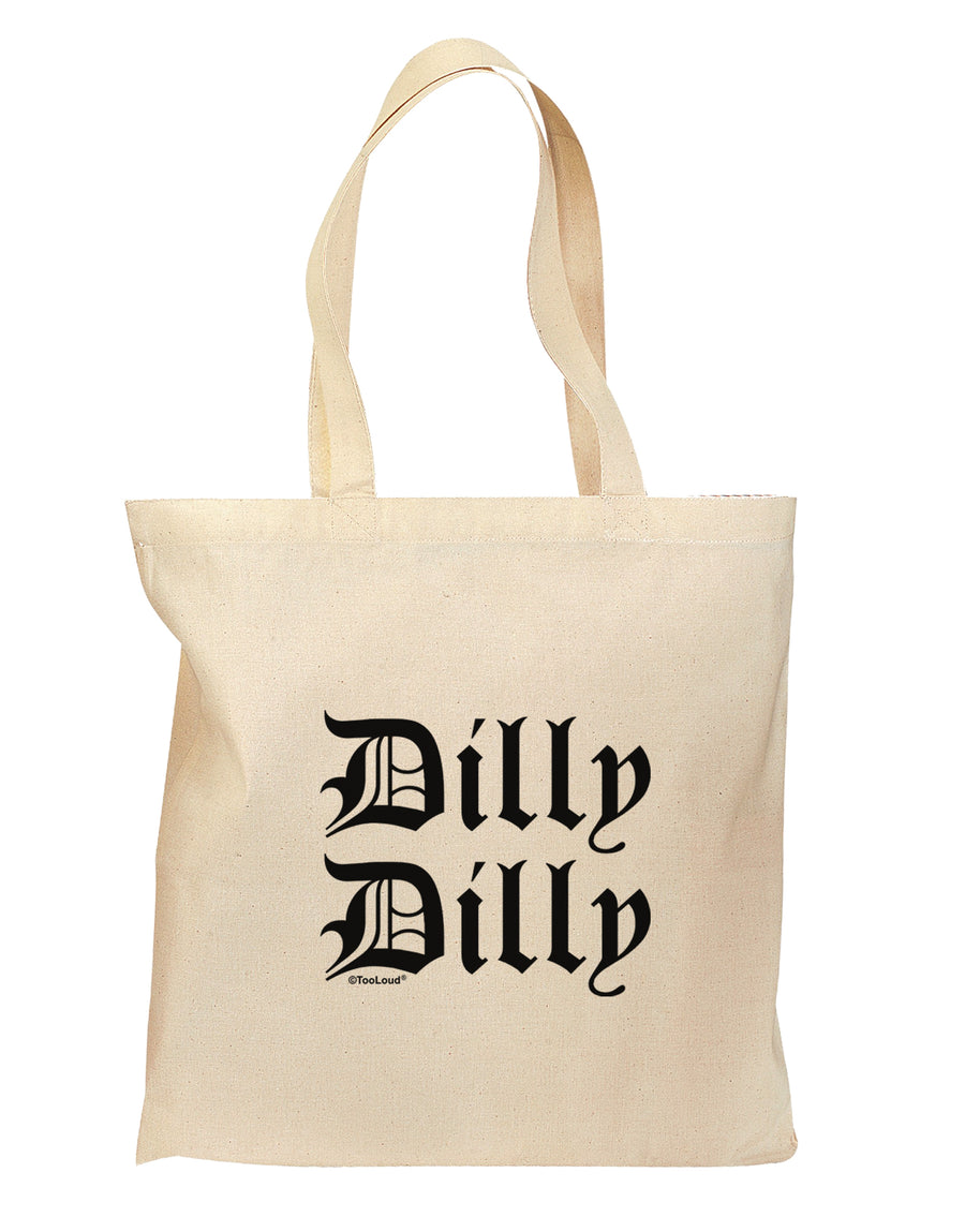 Dilly Dilly Beer Drinking Funny Grocery Tote Bag - Natural by TooLoud-Grocery Tote-TooLoud-Natural-Medium-Davson Sales