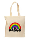 TooLoud Rainbow - Be Proud Gay Pride Grocery Tote Bag-Grocery Tote-TooLoud-Natural-Medium-Davson Sales