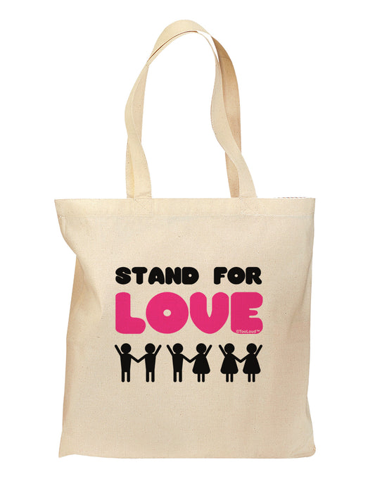 Stand For Love Pink Grocery Tote Bag-Grocery Tote-TooLoud-Natural-Medium-Davson Sales