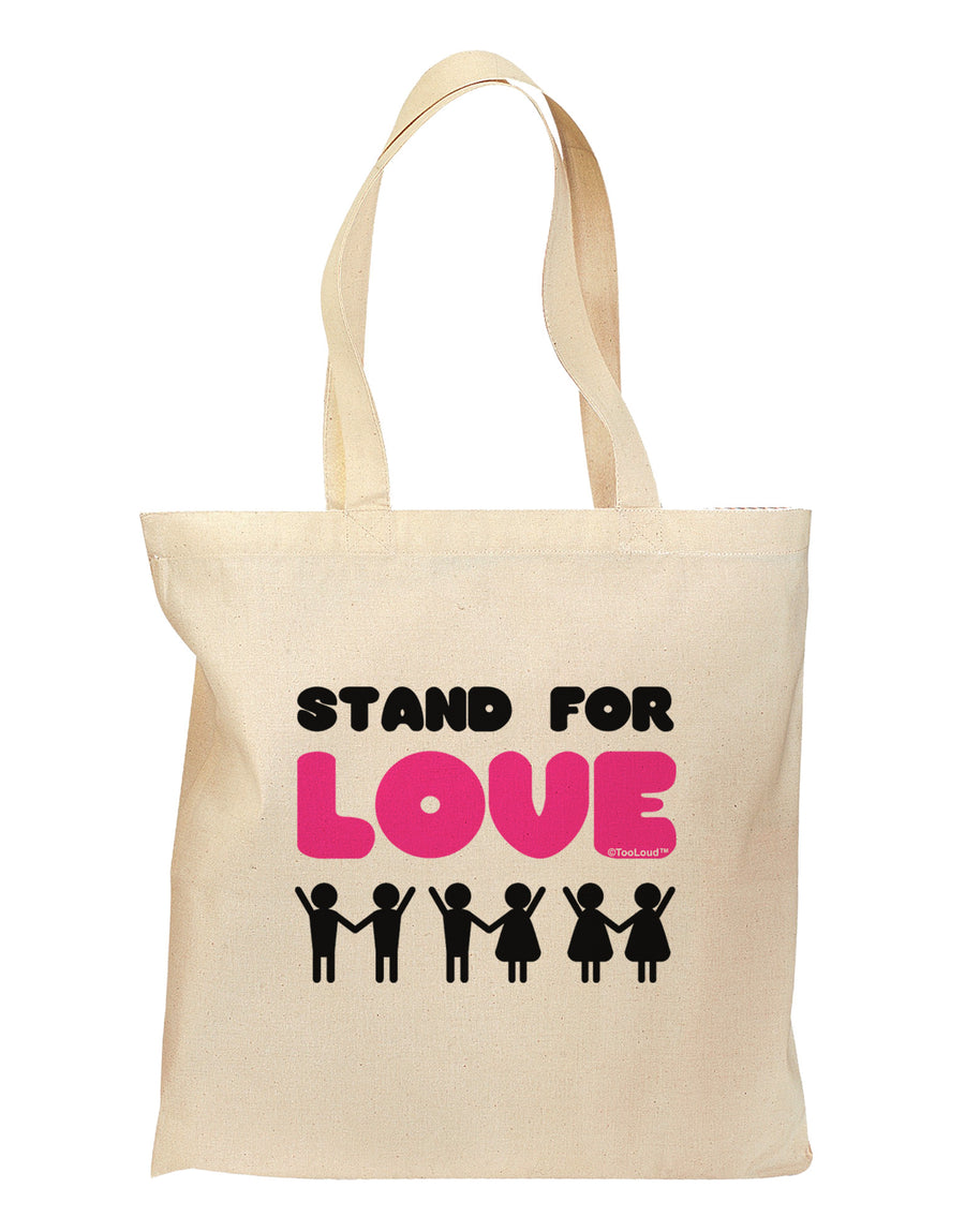 Stand For Love Pink Grocery Tote Bag-Grocery Tote-TooLoud-Natural-Medium-Davson Sales