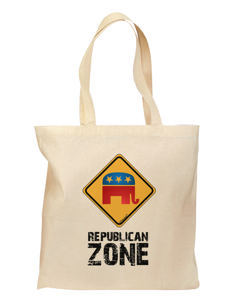 Republican Zone Grocery Tote Bag-Grocery Tote-TooLoud-Natural-Medium-Davson Sales