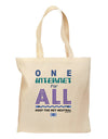 One Internet For All Keep The Net Neutral Grocery Tote Bag-Grocery Tote-TooLoud-Natural-Medium-Davson Sales