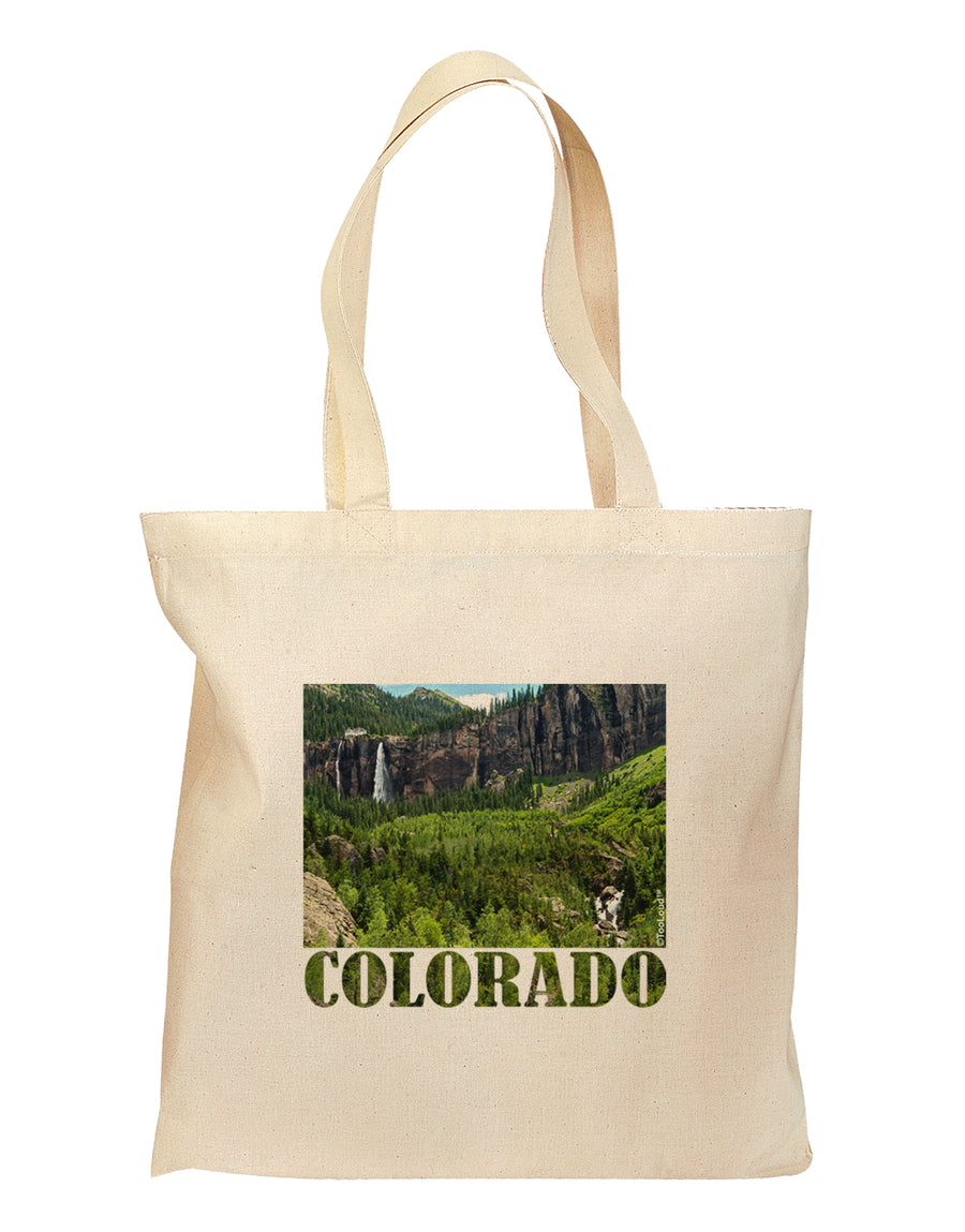 Beautiful Cliffs Colorado Grocery Tote Bag by TooLoud-Grocery Tote-TooLoud-Natural-Medium-Davson Sales