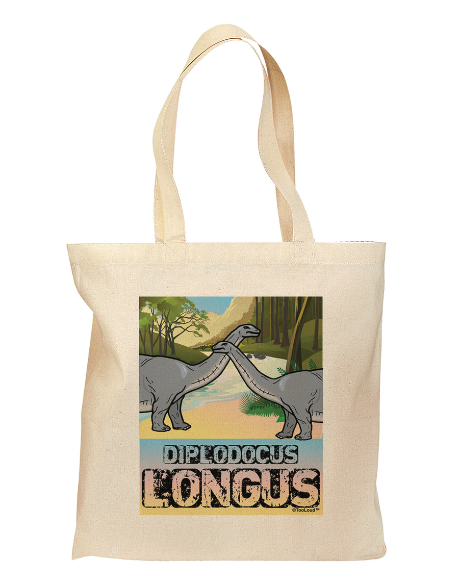 Diplodocus Longus - With Name Grocery Tote Bag by TooLoud-Grocery Tote-TooLoud-Natural-Medium-Davson Sales