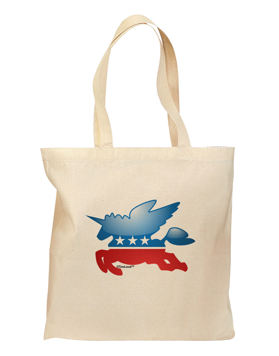 TooLoud Unicorn Political Symbol Grocery Tote Bag-Grocery Tote-TooLoud-Natural-Medium-Davson Sales