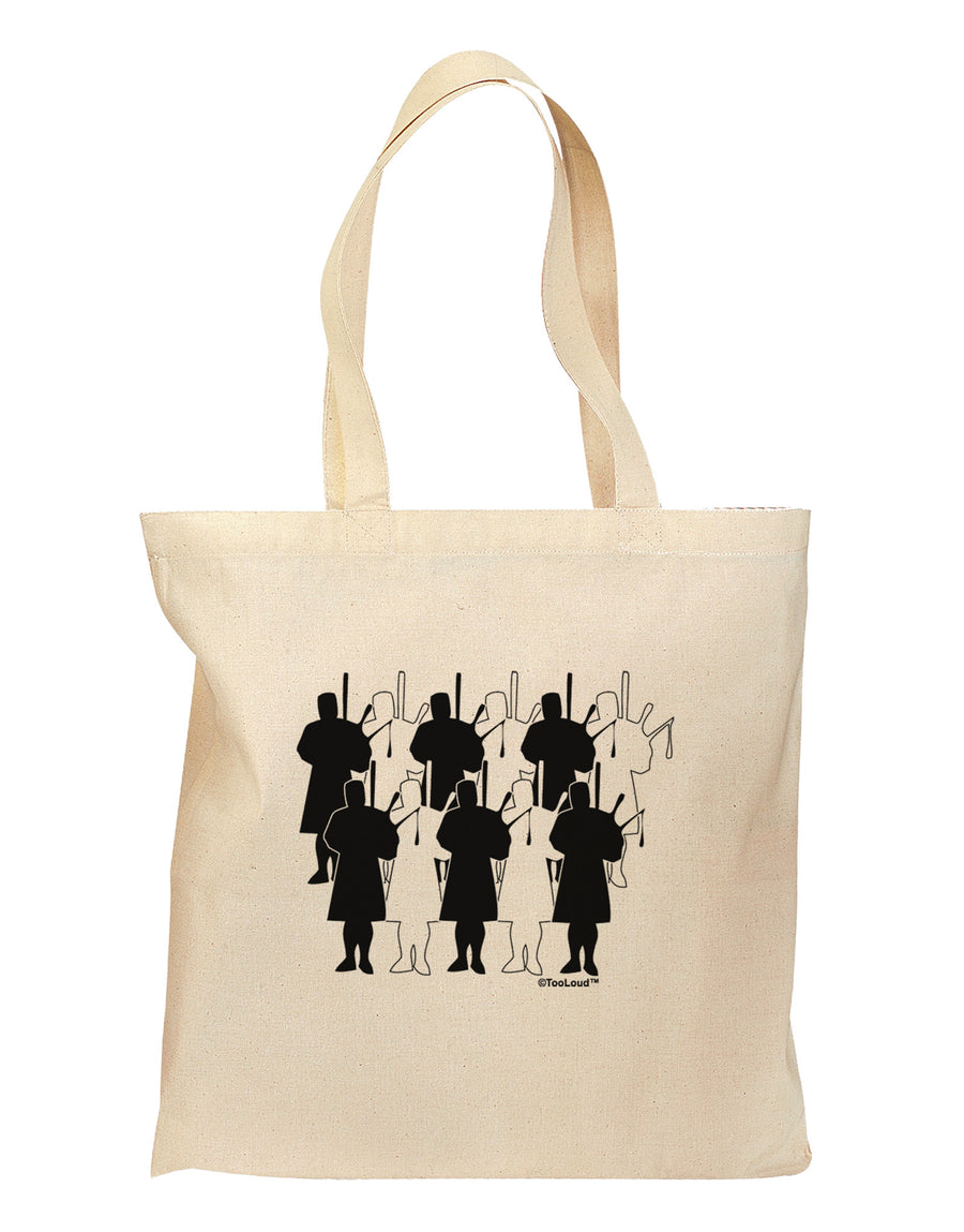 Eleven Pipers Piping Grocery Tote Bag-Grocery Tote-TooLoud-Natural-Medium-Davson Sales