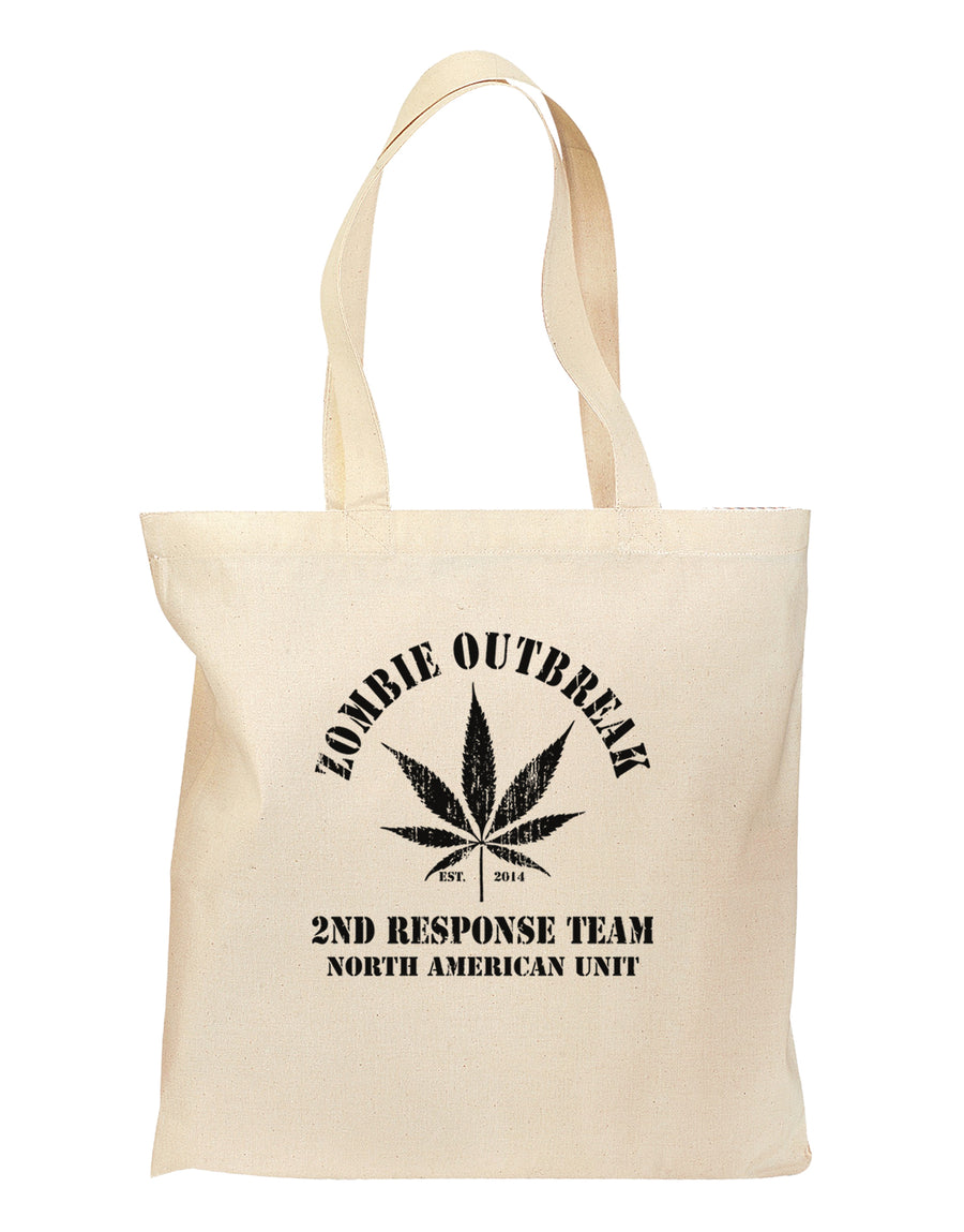 Zombie Outbreak 2nd Response Team Grocery Tote Bag-Grocery Tote-TooLoud-Natural-Medium-Davson Sales