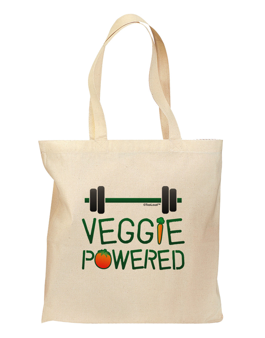 Veggie Powered Grocery Tote Bag-Grocery Tote-TooLoud-Natural-Medium-Davson Sales