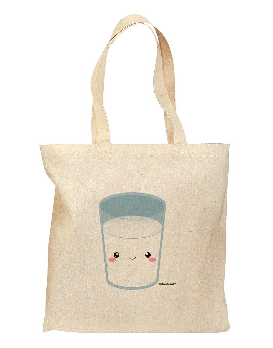 Cute Matching Milk and Cookie Design - Milk Grocery Tote Bag by TooLoud-Grocery Tote-TooLoud-Natural-Medium-Davson Sales