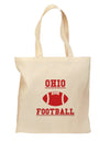Ohio Football Grocery Tote Bag - Natural by TooLoud-Grocery Tote-TooLoud-Natural-Medium-Davson Sales