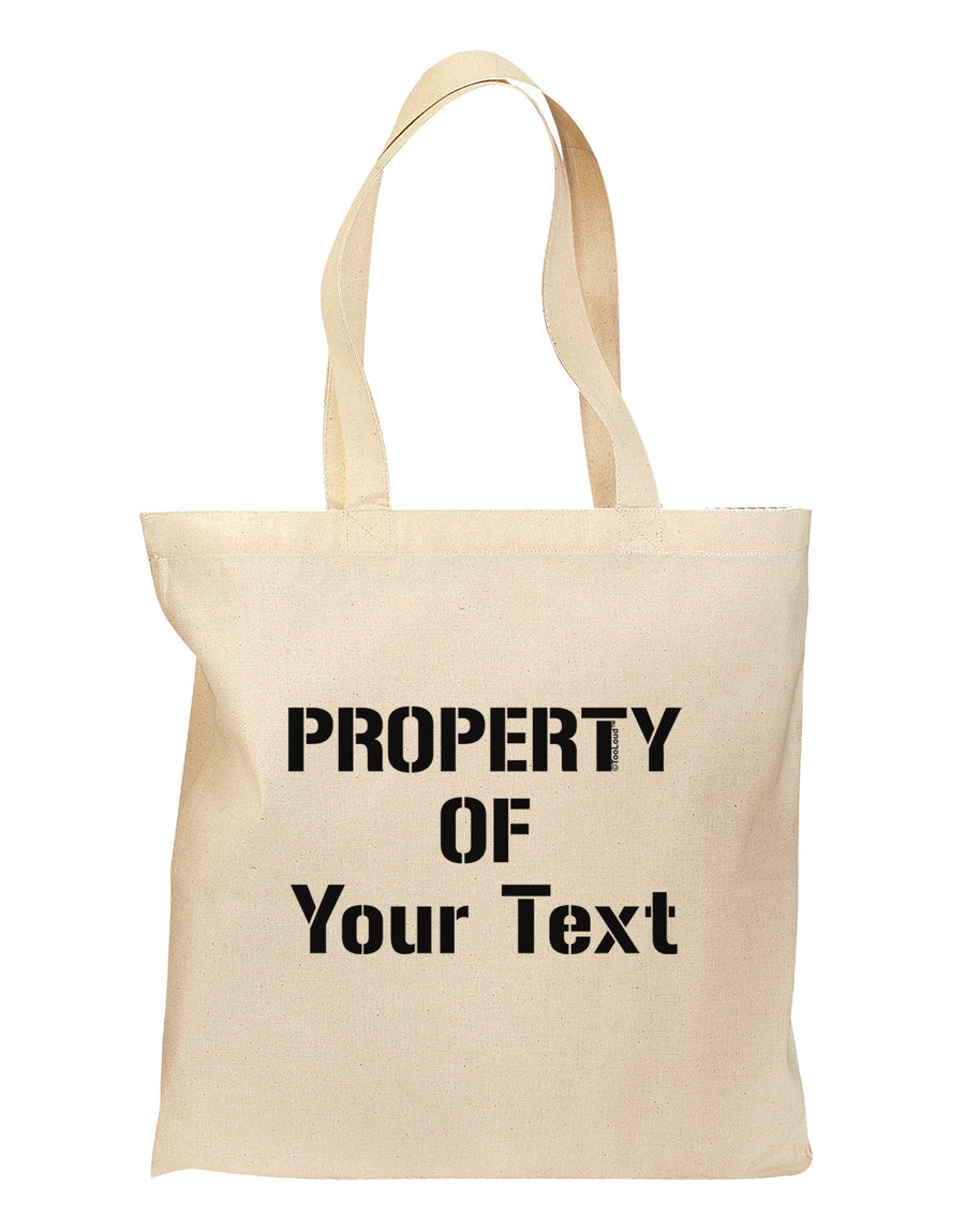 Personalized Property Of Grocery Tote Bag-Grocery Tote-TooLoud-Natural-Medium-Davson Sales