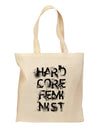 Hardcore Feminist Grocery Tote Bag-Grocery Tote-TooLoud-Natural-Medium-Davson Sales