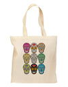 Dia de los Muertos Calaveras Sugar Skulls Grocery Tote Bag-Grocery Tote-TooLoud-Natural-Medium-Davson Sales