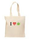 I Heart Marijuana Leaf Grocery Tote Bag-Grocery Tote-TooLoud-Natural-Medium-Davson Sales