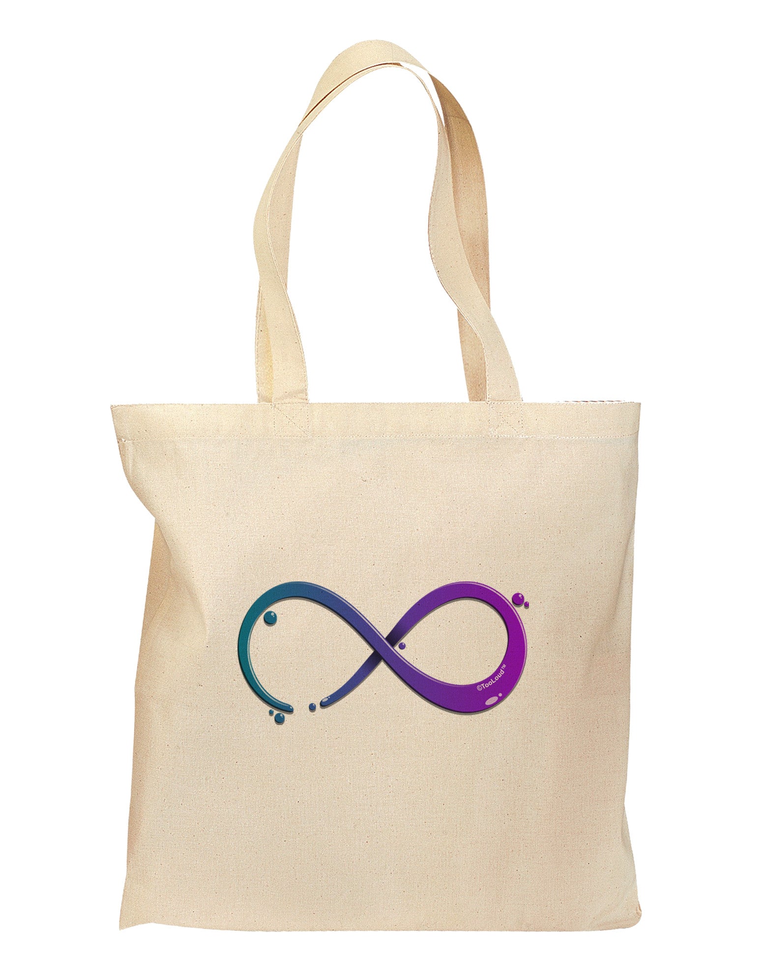 Painted Infinity Grocery Tote Bag - Natural-Grocery Tote-TooLoud-Natural-Medium-Davson Sales