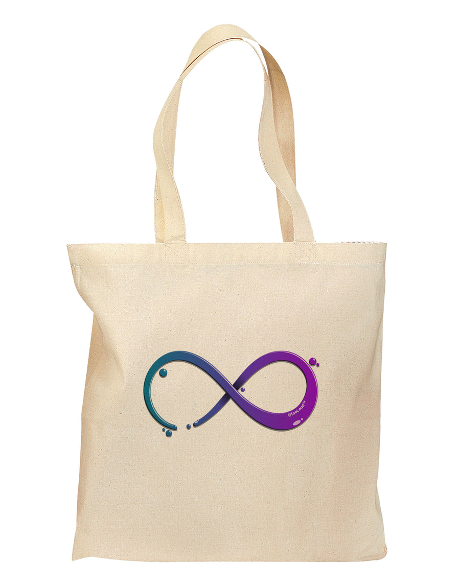 Painted Infinity Grocery Tote Bag - Natural-Grocery Tote-TooLoud-Natural-Medium-Davson Sales