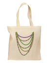 Mardi Gras Beads Necklaces Grocery Tote Bag-Grocery Tote-TooLoud-Natural-Medium-Davson Sales