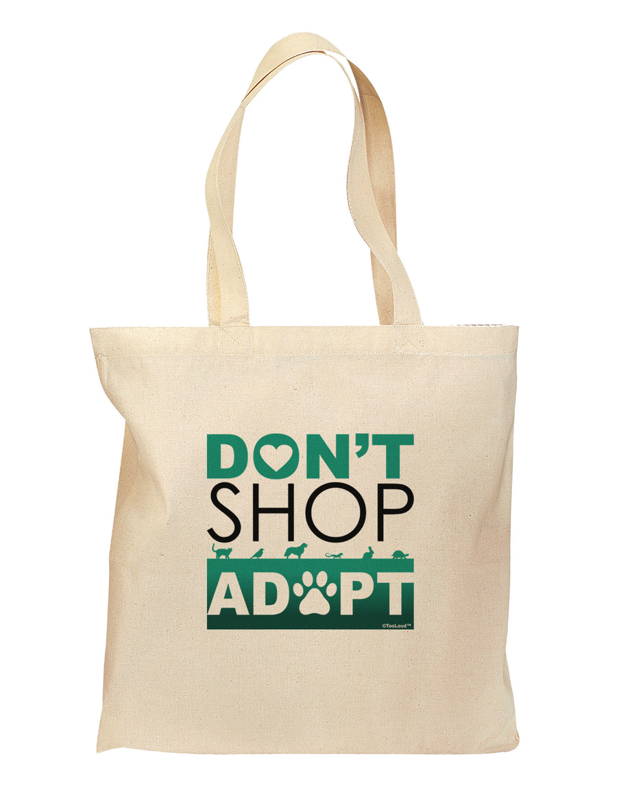 Don't Shop Adopt Grocery Tote Bag-Grocery Tote-TooLoud-Natural-Medium-Davson Sales