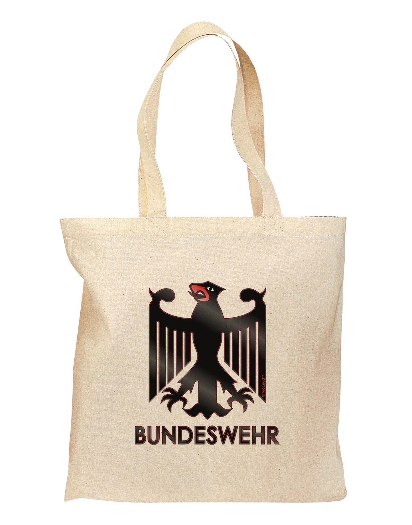 Bundeswehr Logo with Text Grocery Tote Bag - Natural-Grocery Tote-TooLoud-Natural-Medium-Davson Sales