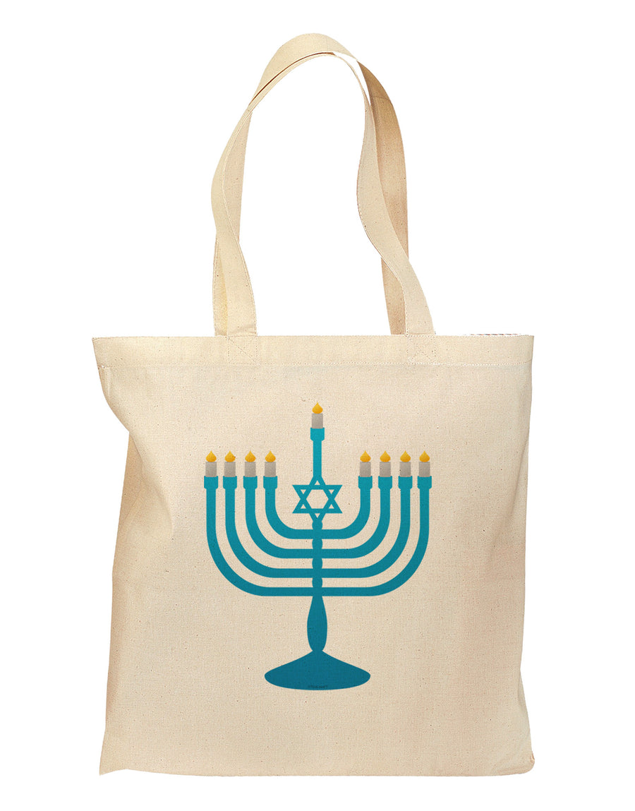 Hanukkah Menorah Grocery Tote Bag-Grocery Tote-TooLoud-Natural-Medium-Davson Sales