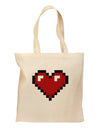 Pixel Heart Design 1 - Valentine's Day Grocery Tote Bag by TooLoud-Grocery Tote-TooLoud-Natural-Medium-Davson Sales