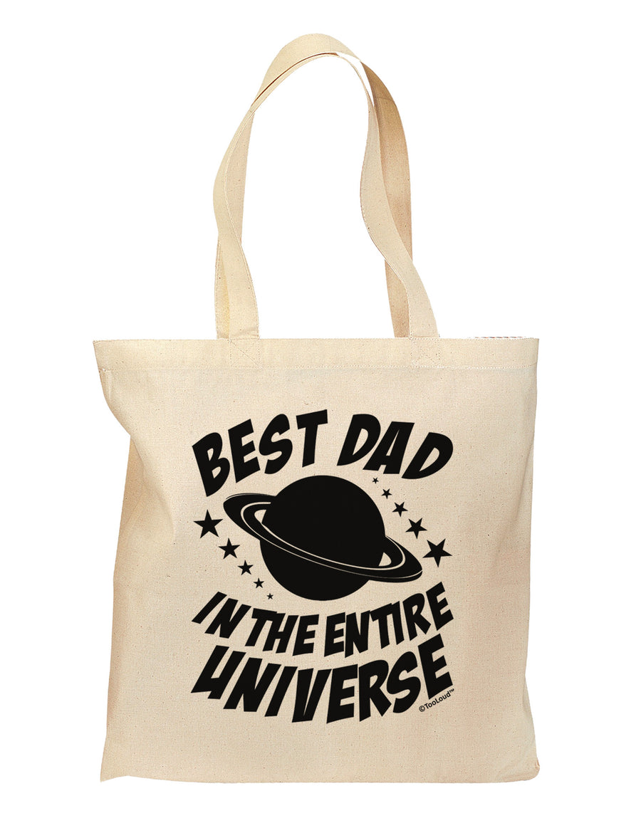 Best Dad in the Entire Universe Grocery Tote Bag-Grocery Tote-TooLoud-Natural-Medium-Davson Sales