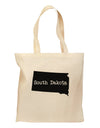 South Dakota - United States Shape Grocery Tote Bag by TooLoud-Grocery Tote-TooLoud-Natural-Medium-Davson Sales