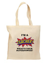 Teacher - Superpower Grocery Tote Bag - Natural-Grocery Tote-TooLoud-Natural-Medium-Davson Sales