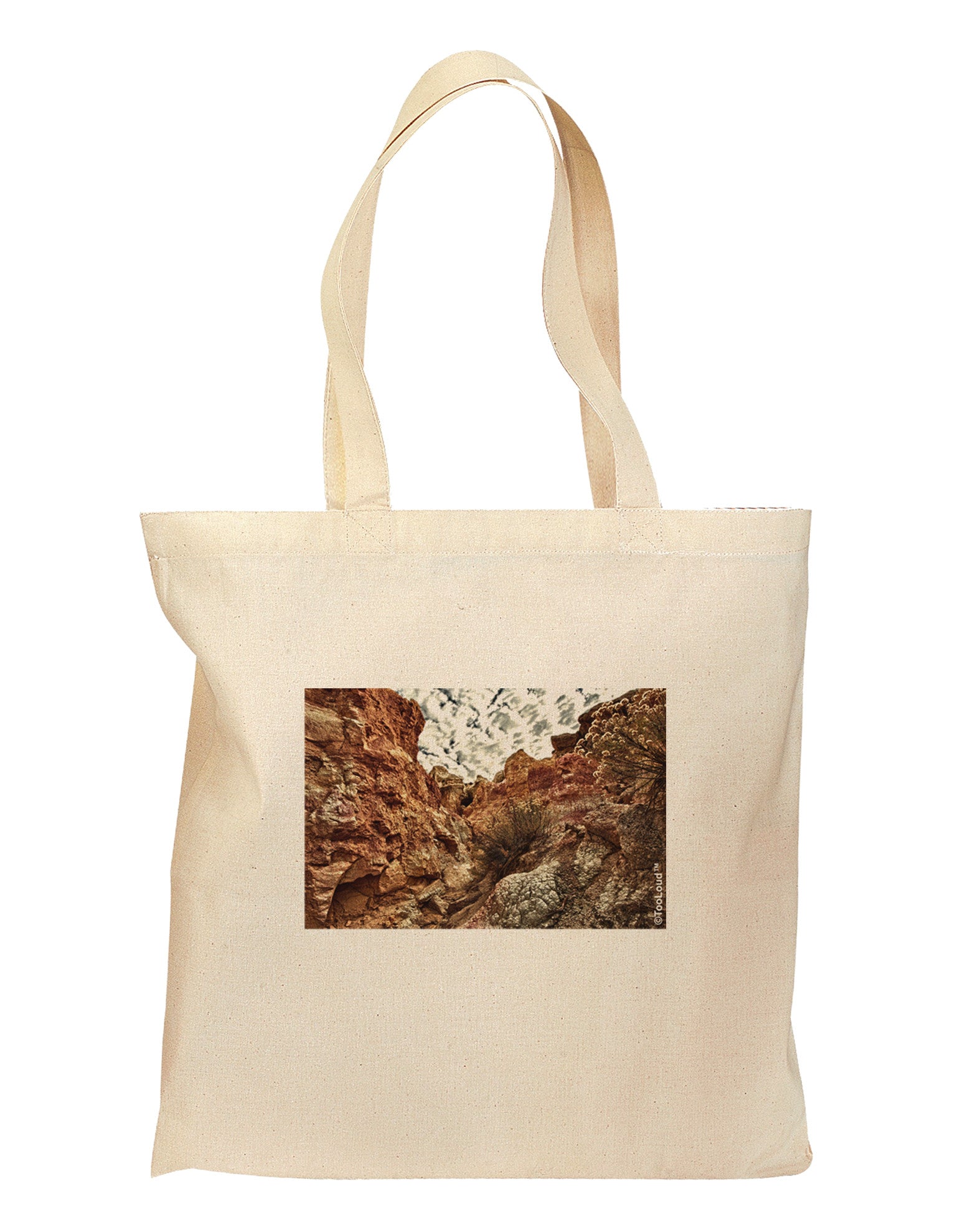 Colorado Painted Rocks Grocery Tote Bag-Grocery Tote-TooLoud-Natural-Medium-Davson Sales