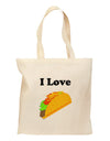 I love Tacos Grocery Tote Bag-Grocery Tote-TooLoud-Natural-Medium-Davson Sales